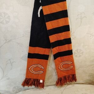 Chicago Bears Orange and  Navy Striped Scarf With PCN Logo